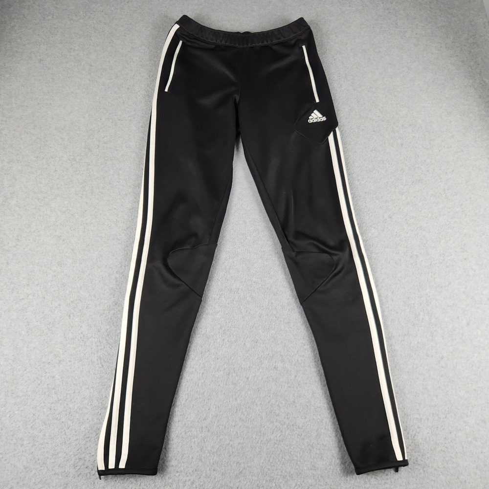 Adidas Training Pants‎ Women XS Black Climacool Athletic Fit 3-Stripe Ankle Zip